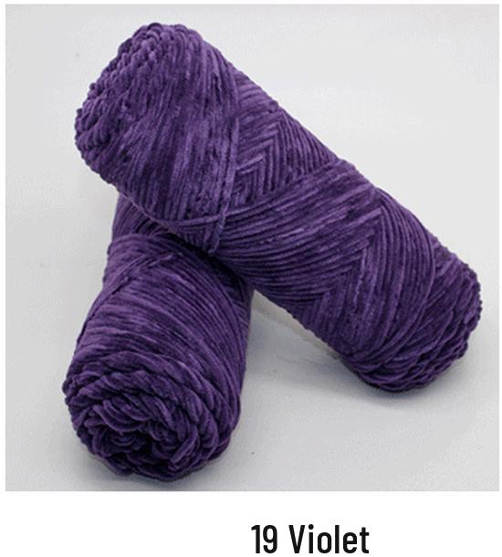 Chenille Goldenes Samt Mehrfarbiges Garn für DIY Handstricken, Mittlere Dicke, Glänzendes Finish