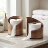 Caja de Almacenamiento de Pañuelos de Gran Capacidad con Soporte para Rollos de Papel de Madera Natural Portarrollos Retro para Servilletas Baño