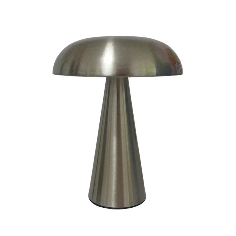 Nordic Portable Small Mushroom Table Lamp Usb Rechargeable Touch Dimming Eye Protection Led Night Light Bedroom Atmosphere