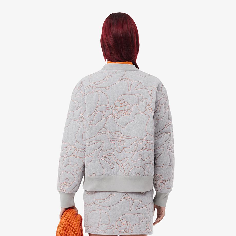 [Lacoste] Women's Flower Pattern Reversible Padded Sweatshirt SF2686-54N2KQ