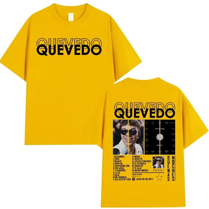 Rapper Quevedo Tour 2025 Graphic T Shirt Unisexs Vintage Fashion Short Sleeve Tshirts Hip Hop Oversized Cotton Tshirt Streetwear