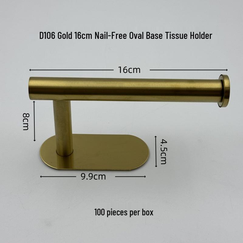 Stainless Steel No-Drill Wall-Mounted Towel and Toilet Paper Holder