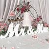 3pcs/set Wooden Mr & Mrs Sign Decoration For Wedding Party, Ceremony Check-In Desk, Dining Table, Suitable For Home, Hotel Decor