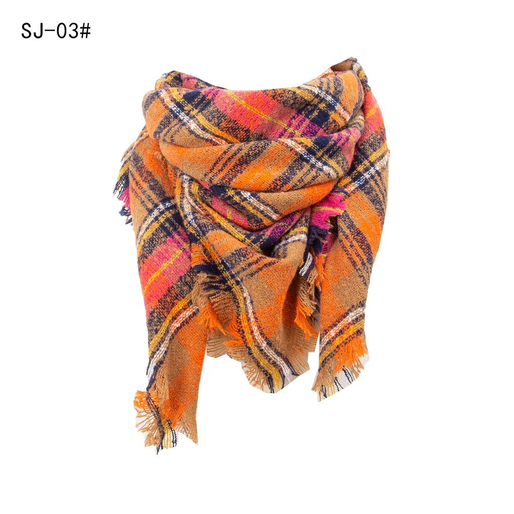 Designe Brand Knitted Spring Winter Women Scarf Plaid Warm Cashmere Scarves Shawls Luxury Neck Bandana Female Pashmina Wrap