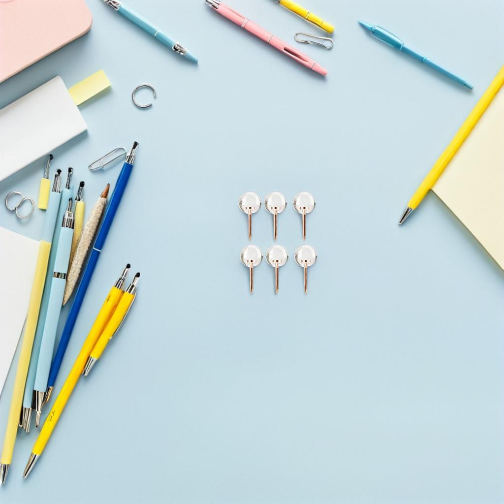 50Pcs Transparent Thumb Tacks Creative Delicate Pushpins Versatile Cork Board Map Accessories Convenient Small Thumb Tacks Daily