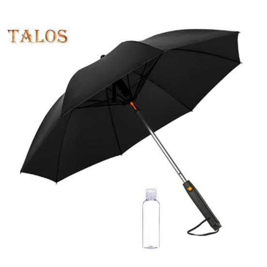 

Зонт 3 в 1 с вентилятором Mister, работающий от батареек, защита от ультрафиолета, портативный водонепроницаемый ветрозащитный летний зонт от солнца и дождя чёрный