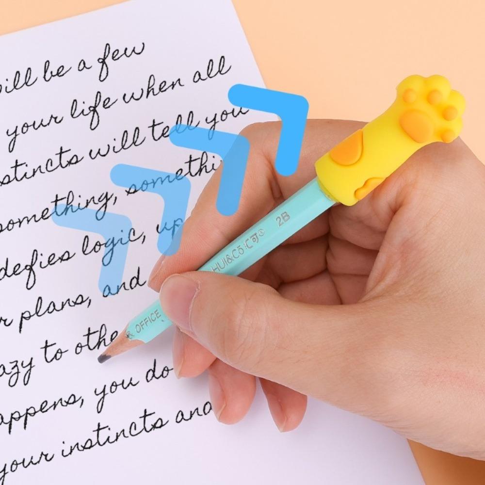 Student Supplies Cat Claw Pencil Cap Silica Gel Pencil Extender New Pen Cap