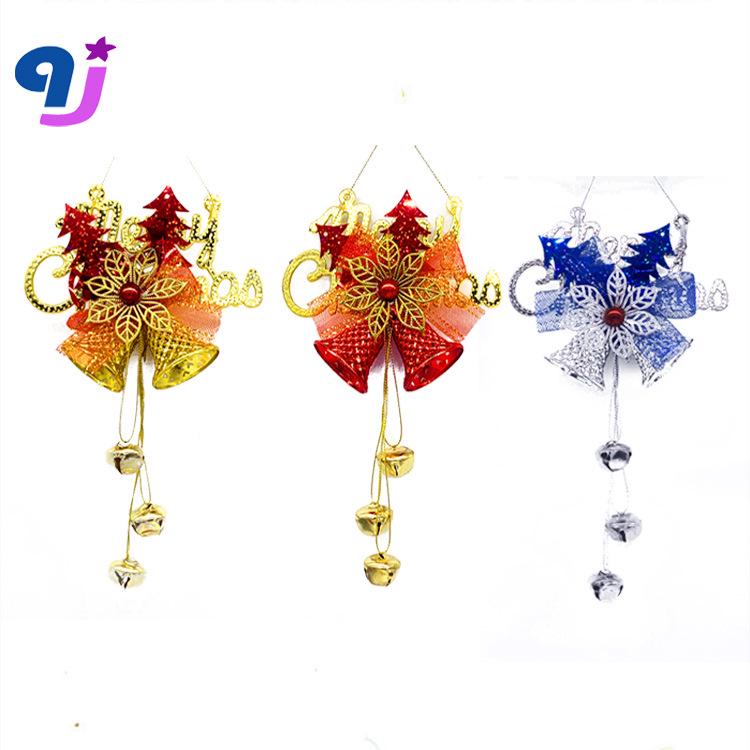 Christmas Bell Tree Pendant: 3-Color Options with English Character and Ingot Features - Festive Ornaments & Gifts