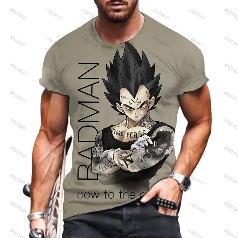 2025 Anime Short Sleeve Gentleman Y2k DragonballsT Shirt Men's Clothing Summer New in Tops and T-shirts Boy Narutos Clothes Tees