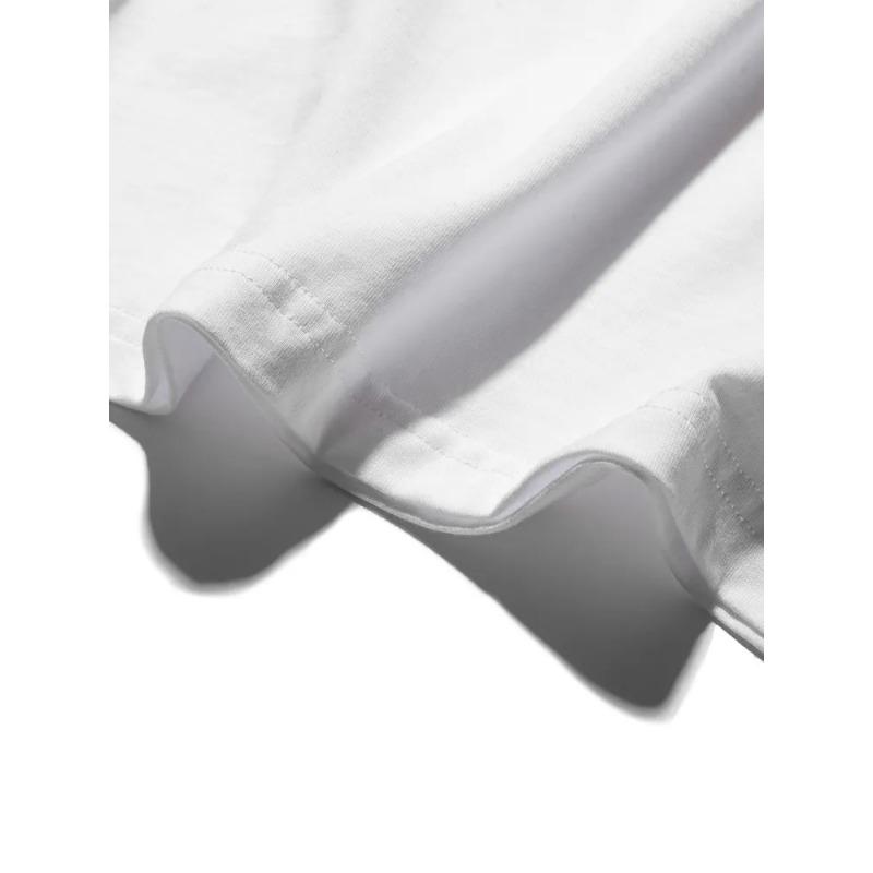 Little Brown Bear Printed Top Short Sleeved Pure Cotton T-shirts Couple Unisex  T-shirts