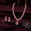Brass Gold-plated Rose Gold, Pink, White Jeweller Set For Women's and Girls