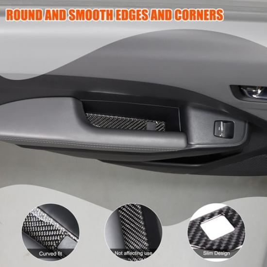 Soft Carbon fiber Interior Armrest Slot trim sticker for Subaru Crosstrek 2024+