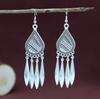 Vintage Bohemian Earrings Female Pop Versatile Fringed Earrings Minority Wind Leaf Ear Jewelry