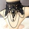 Steampunk Black Lace Choker Clavicle Chain Punk Retro Necklace Gothic Necklace  Jewelry Gift