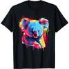 Buntes Koala-T-Shirt in Aquarell
