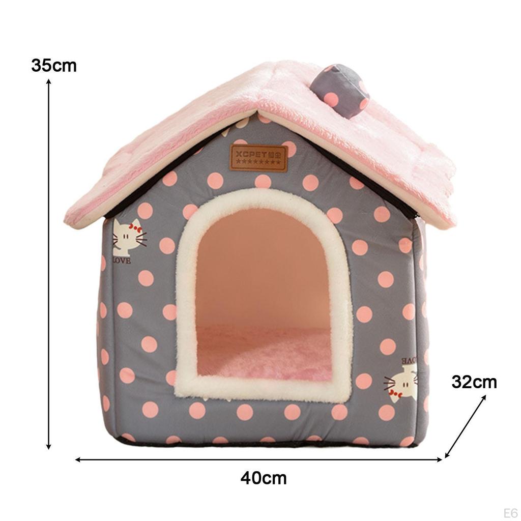 Cat Bed Nest Removable Pet Semi Enclosed for Dog Puppy Cats Kitten