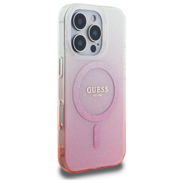 Guess Guhmp16Xhgrcelp Iphone 16 Pro Max6.9 Różowy/Pink Hardcase Iml Brokatowy Gradient Magsafe