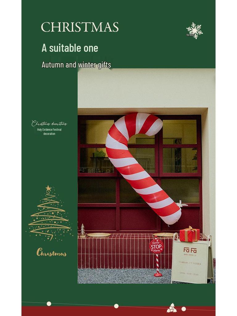 Santa Claus Climbing Window Light-Up Hat Figurine - Christmas Outdoor Inflatable Decoration