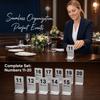 10pcs Double Sided Stainless Steel Table Numbers Stainless Steel Desk Number Card  Cafes
