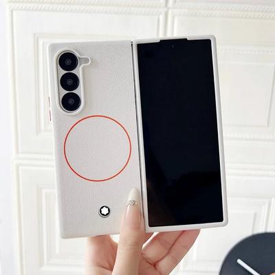 High-end Busine Sle Ultra Thin Slim Folding Magnetic Phone Case for Samsung Galaxy Z Fold 7 6 5 PU Leather Protection Back Cover