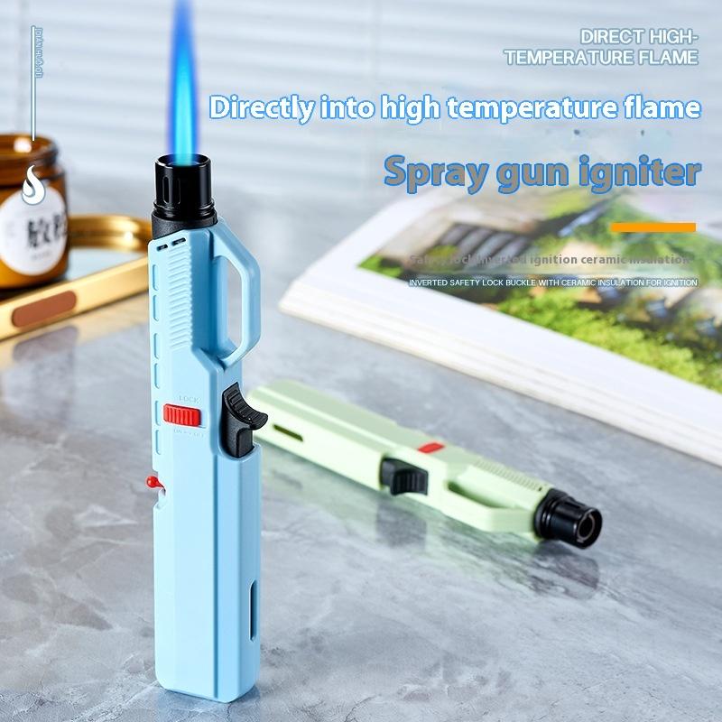 Butangasslighter Oppblåsbar lighter Vindtett fakkellighter, Bærbar kjøkkenlighter, Utendørs campinggrill lite verktøy