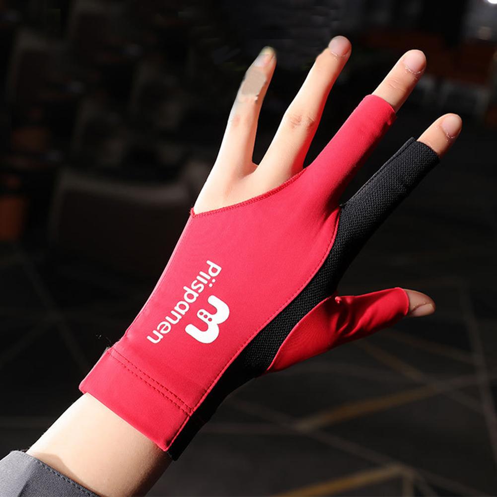 1PC Three-Finger Billiard Gloves Stitching Design Breathable Non-Slip Self-Adhesive Cloth Fixed Gloves Billiard Supplies