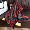 180*90cm muffler fashion Luxury Brand Scarf Women New Style Fashion Color Matching Print Silk Lady Popular Headcloth Beach Shawl