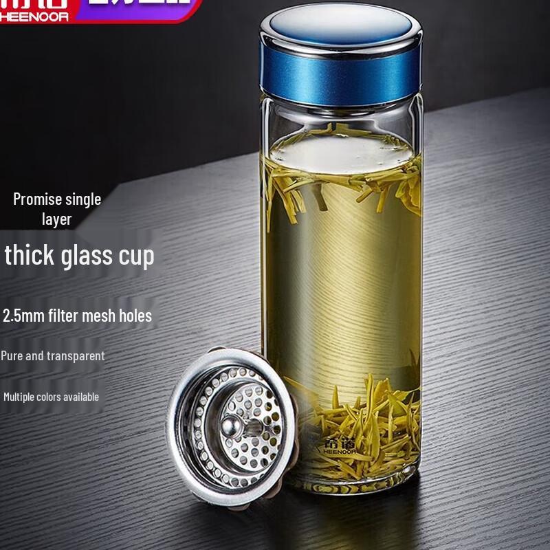 Heenoor XN-6082 Single Layer Borosilicate Glass Water Bottle