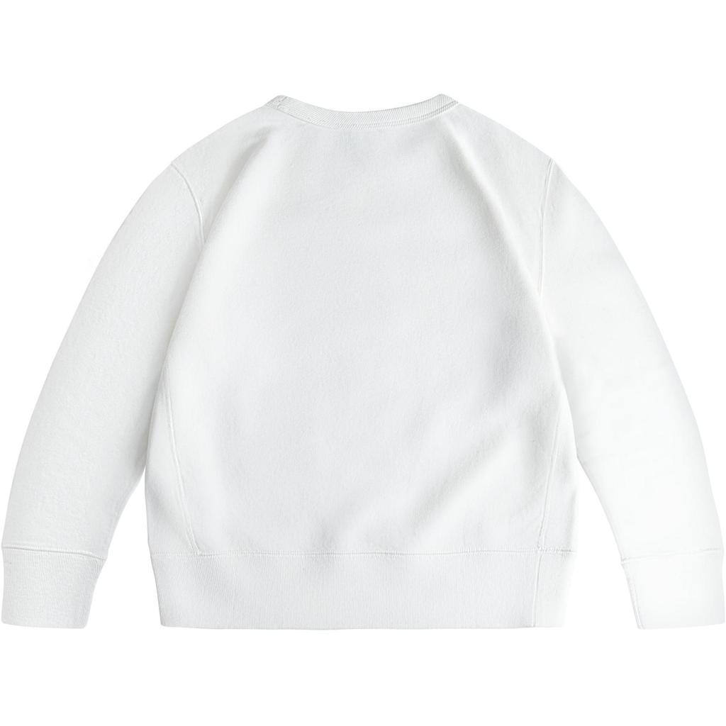 Polo Ralph Lauren Solid Color Bear Print Crew Neck Long Sleeve Sweatshirt Women sweatshirt White WMPOKNIN6820092-100