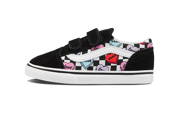 Vans Old Skool Low Top Toddler Shoes Black White Red Infant And Toddler VN000D3YABY