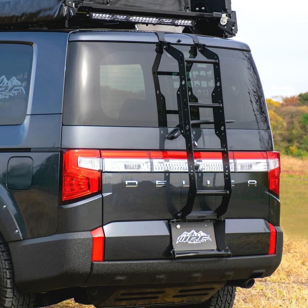IPF EXP Rear Specially Designed for Delica Made In No Assembly Vehicle Inspection Ladder, D5, Japan, Required, One-piece Structure, Aluminum,