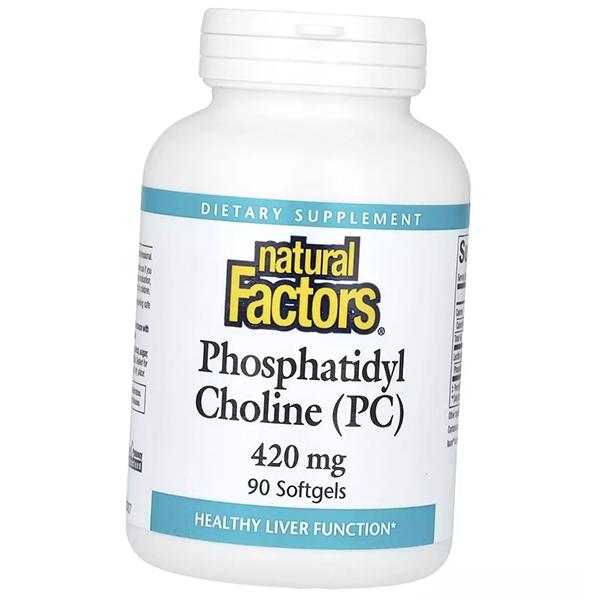 Фосфатидилхолин, Phosphatidyl Choline 420, Natural Factors  90гелкапс (72406013)