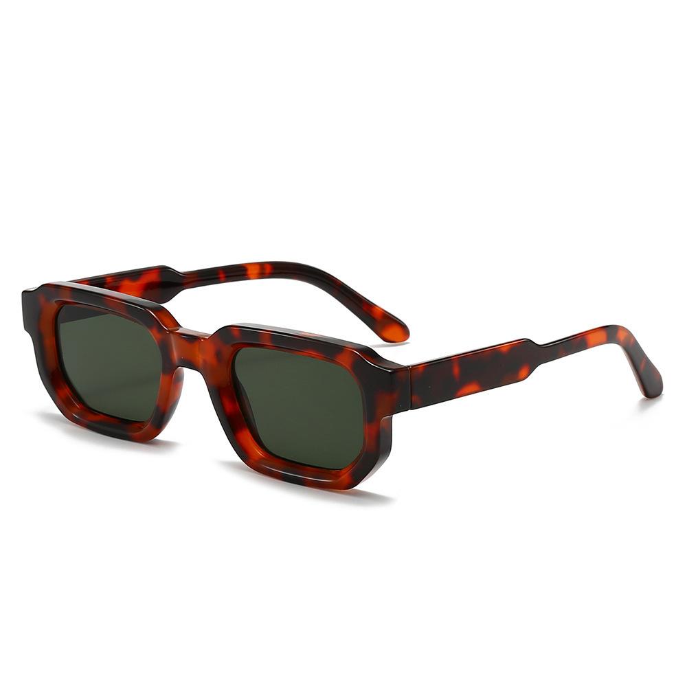 Square sunglasses European and American retro square thickened small frame flat glasses fashion street sunglasses women