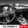 Transparent TPU For MAZDA 3 -2024 Car Center Console Media Dashboard Navigation Anti-scratch Protector Interior Film