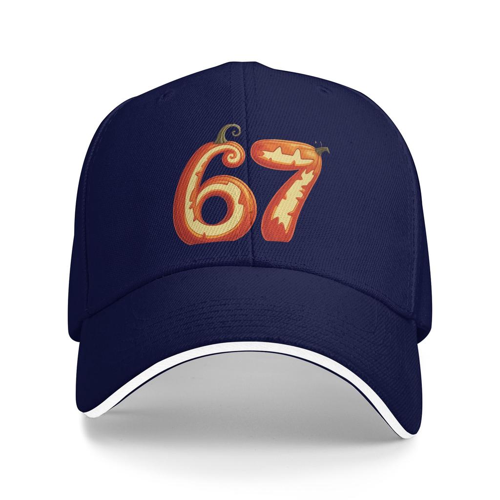 67 PUMPKIN HALLOWEEN HAUNTED BY 67 Casual Baseball Cap Summer Trucker Hat Tennis Skate Hip Hop Hats Men Street Baseball Caps