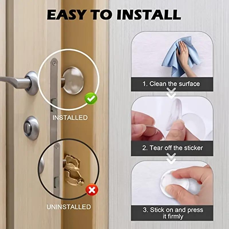 Door Knob Wall Shield Clear Soft Rubber Door Stopper Door Handle Bumper Mute Stickers Wall Protector Muffler Pad Protective Plug