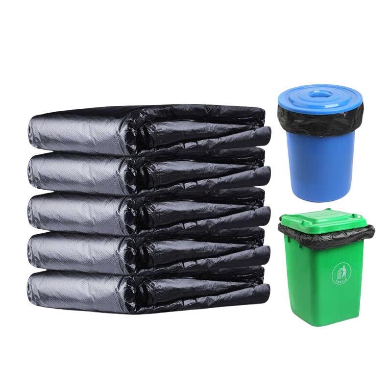 Heavy-Duty Black Flat-Mouth Trash Bags