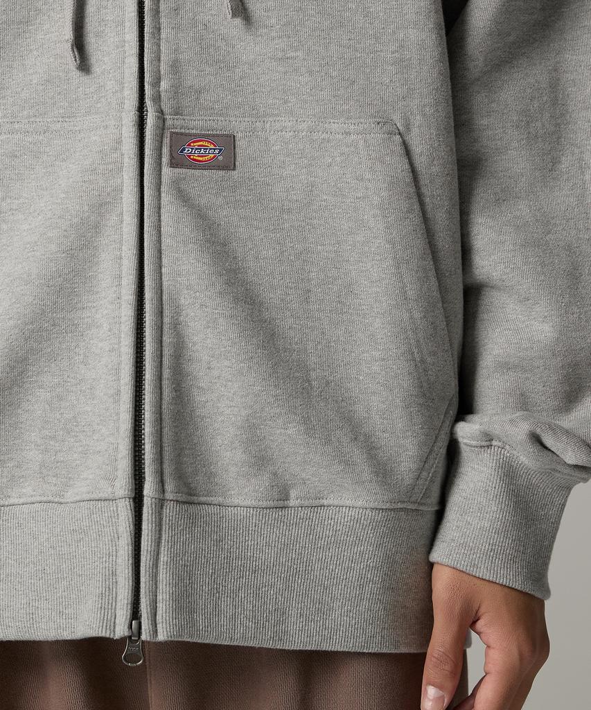 Dickies Basic Logo Kapuzenpullover mit Reißverschluss Melange Grau