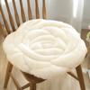 Plush Chair Pad Rose Flower Design Thickened Office Chair Cushion Anti-Slip Seat Pad for Home And Office Floor
