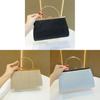 Pu Folded Clutch Handbag For Women With Zipper Pocket And Chain Strap