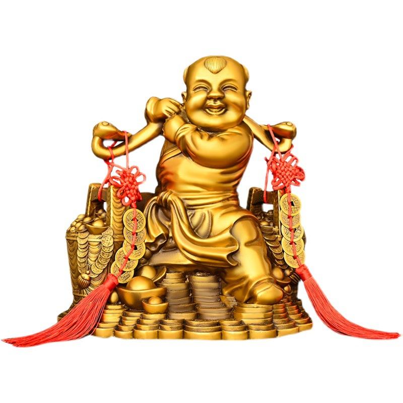 Pure Copper - Figurine Home Office Cash Register Decoration -Attracting Wealth-Providing Child