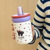 500ml Insulated Water Cup Cartoon Straw Drinking Cup Large Capacity Thermos Bottle  Cold Hot Mugs
