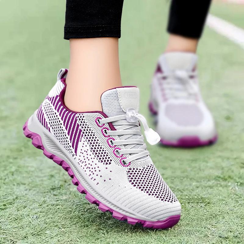 Spring New Women's Sneakers Lightweight Breathable Running Shoes Women Non-slip Jogging Walking Shoes Women's Vulcanized Shoes