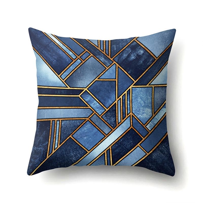 Polyester Pillow Case Automobile Decoration Home Printed Pillow Case Waist Cushion Cover Car Cushion Head Cushion Cover