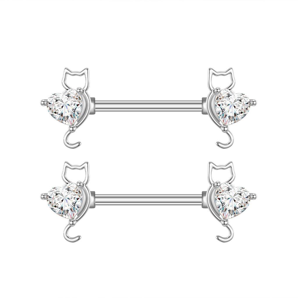 2pcs 316L Steel Maple Leaf Nipple Rings Barbell Butterfly Wing Shield Piercing for Women Girls Sexy Nipple Piercing Body Jewelry