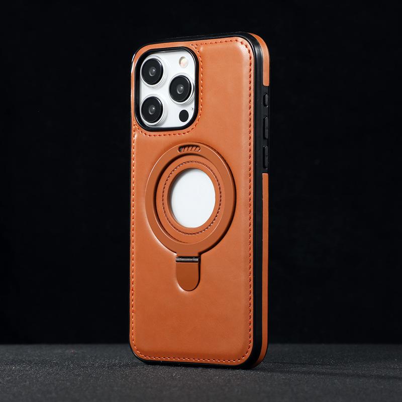 Compatible with Apple 13promax Phone Case Magnetic Stand, IPhone15 Anti-drop 14 Full Cover 12/11 Leather Case