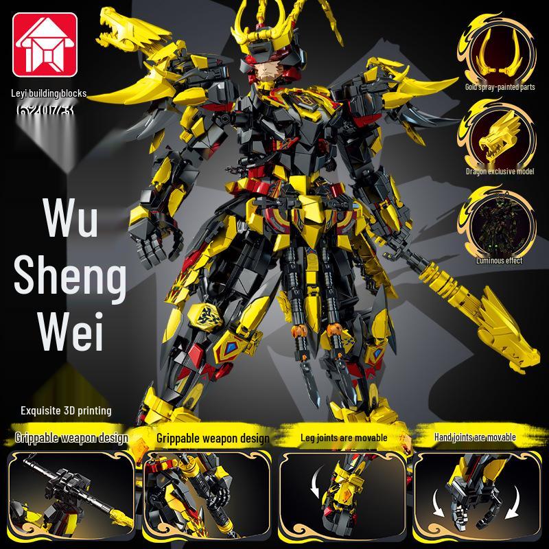 Yueyi 62031-73 Sun Wukong Fighting Mecha: 2-in-1 Qilin Building Blocks - Boys’ Toy with Free Shipping