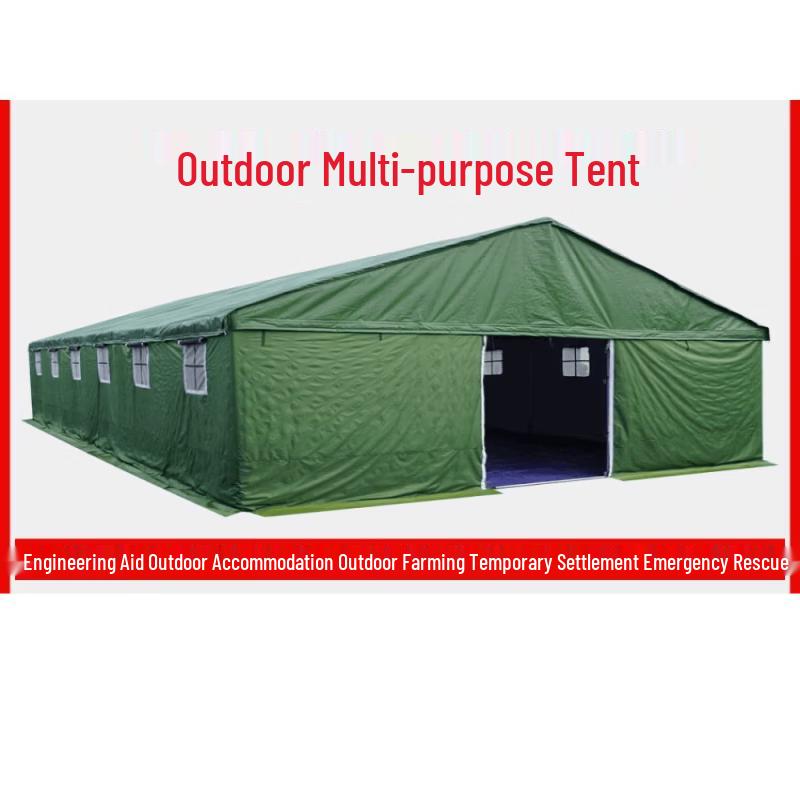 Reinforced Outdoor Tent with Ground Beam