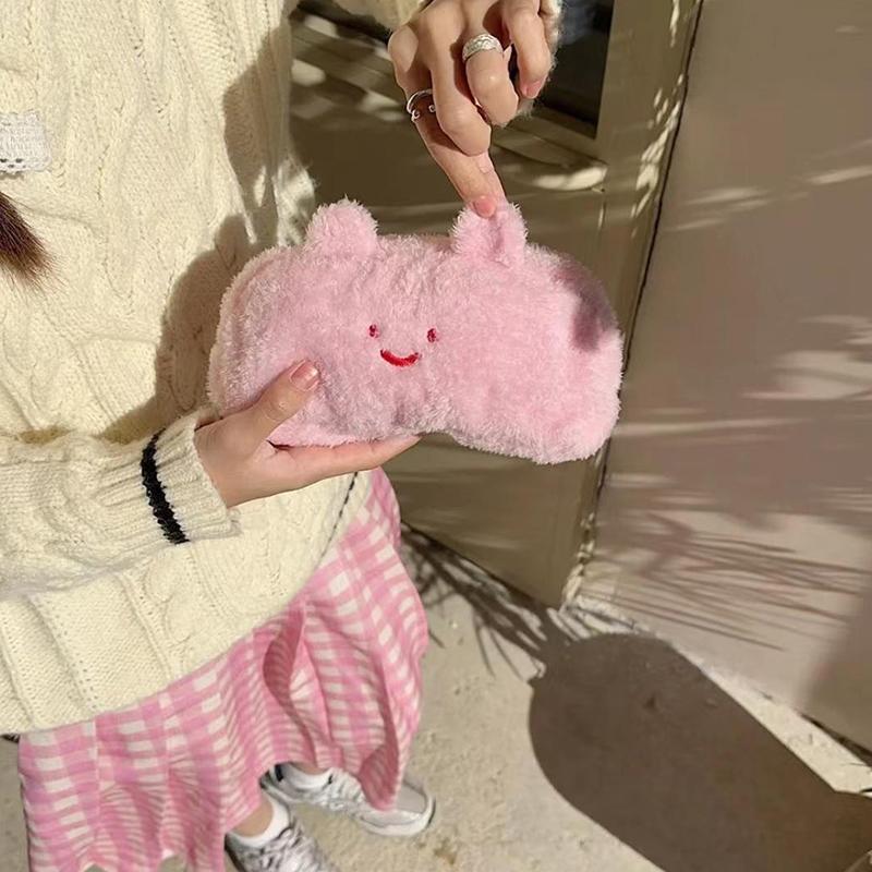 Kawaii Milk Cat Plush Pouch Pencil Case Cute Zipper Fluffy Large Capacity Pencil Bag School Stationery Storage Bag Supplies