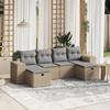 VidaXL Garden Lounge Set with Cushions 6 Pcs, Patio Sofas, Patio Furniture Set, Outdoor Furniture, Mix 3264475